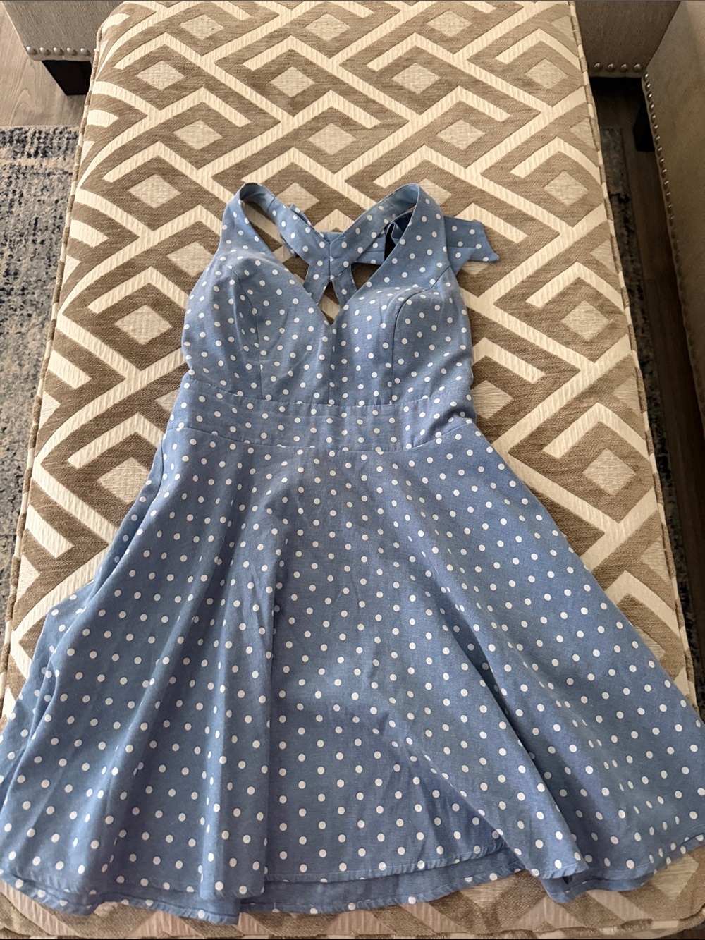 City Studio Blue Polka Dot Sundress